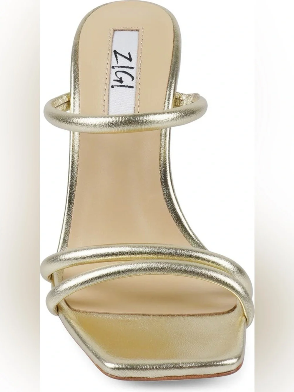 ZIGI Strappy Stiletto Sandal Gold Leather Star Heel Sz 11